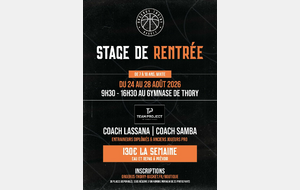 STAGE DE RENTREE - 24 au 28 Aout 2026