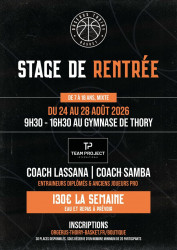 STAGE DE RENTREE - 24 au 28 Aout 2026